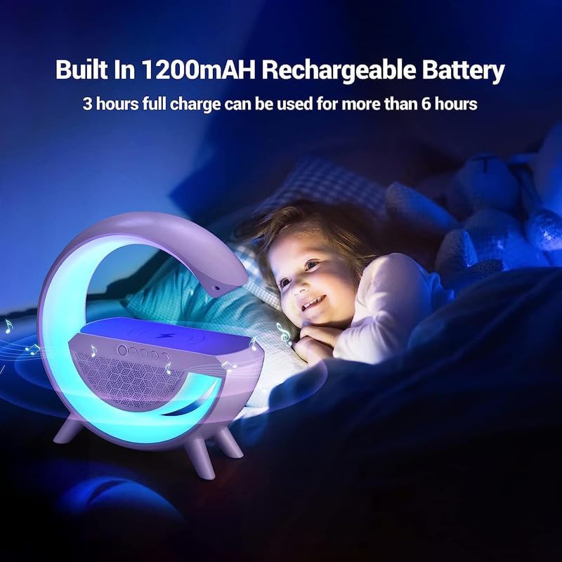 3-in-1 Night Light Bluetooth Speaker with 15W Wireless Mobile Charger