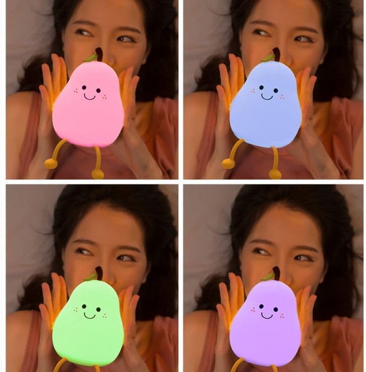Pear Rechargeable Silicone Night Lamp