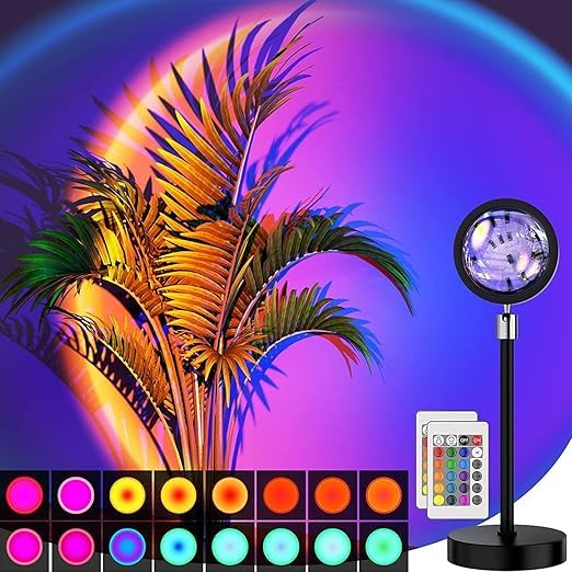 16 Colors Changing Sunset Projection Lamp with Remote