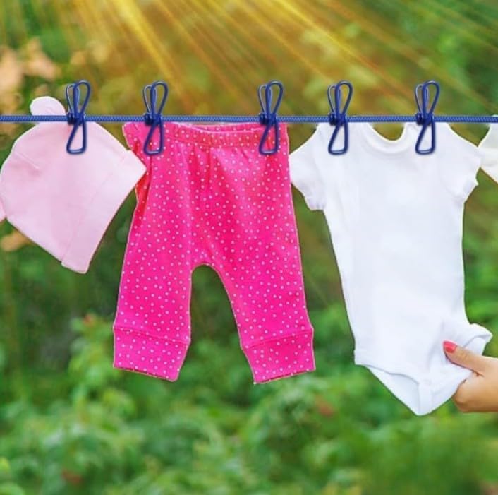 Cloth Drying Rope with Hooks