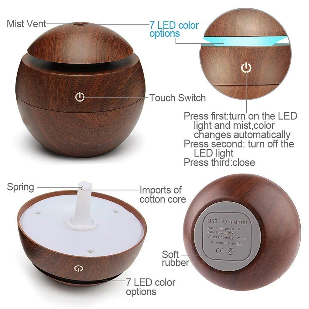 Wooden Style Cool Mist Humidifier for Room