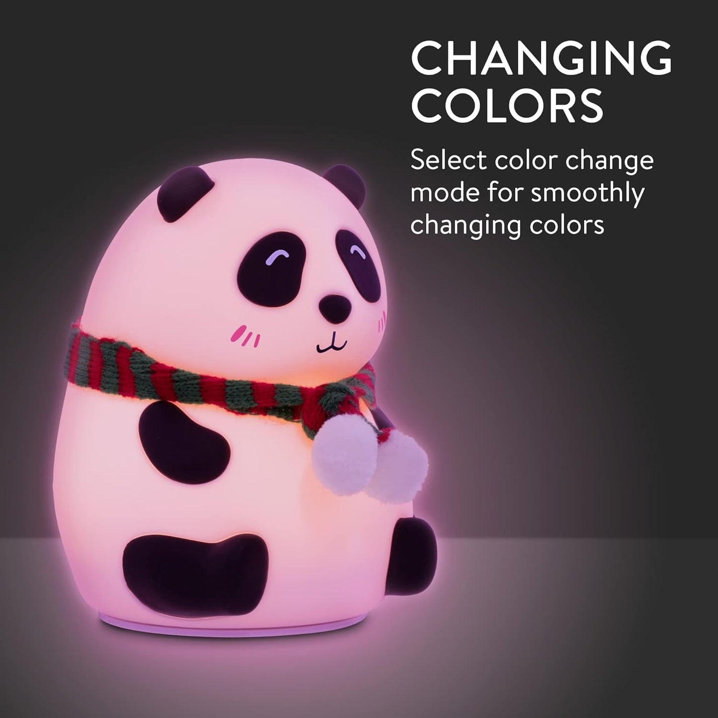 Rechargeable Silicone Panda Night Light for Kids
