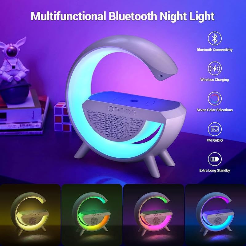 3-in-1 Night Light Bluetooth Speaker with 15W Wireless Mobile Charger