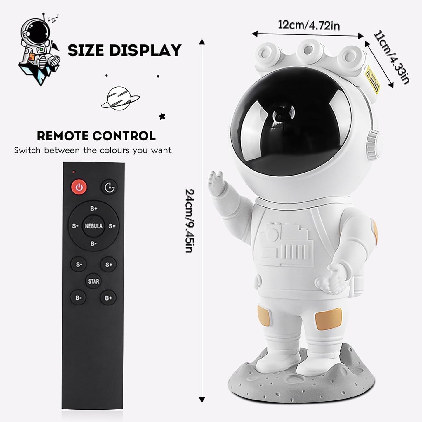 Astronaut Galaxy Projector Night Light