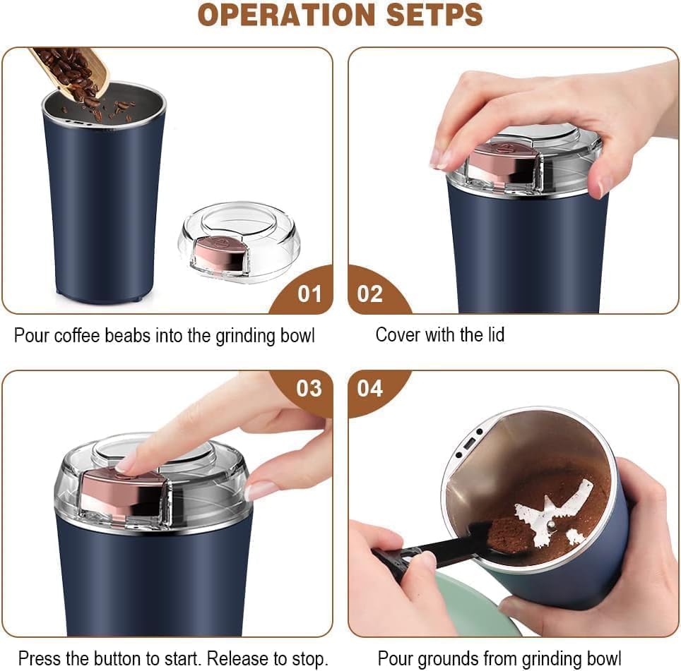 4-Blade Stainless steel electric coffee grinder