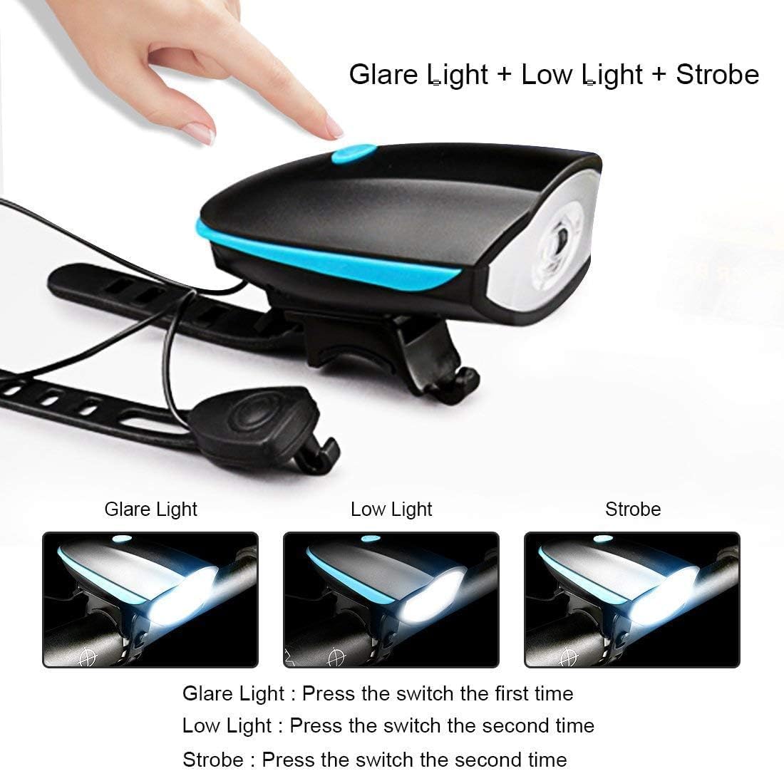 Bicycle Bike LED Headlight and Horn