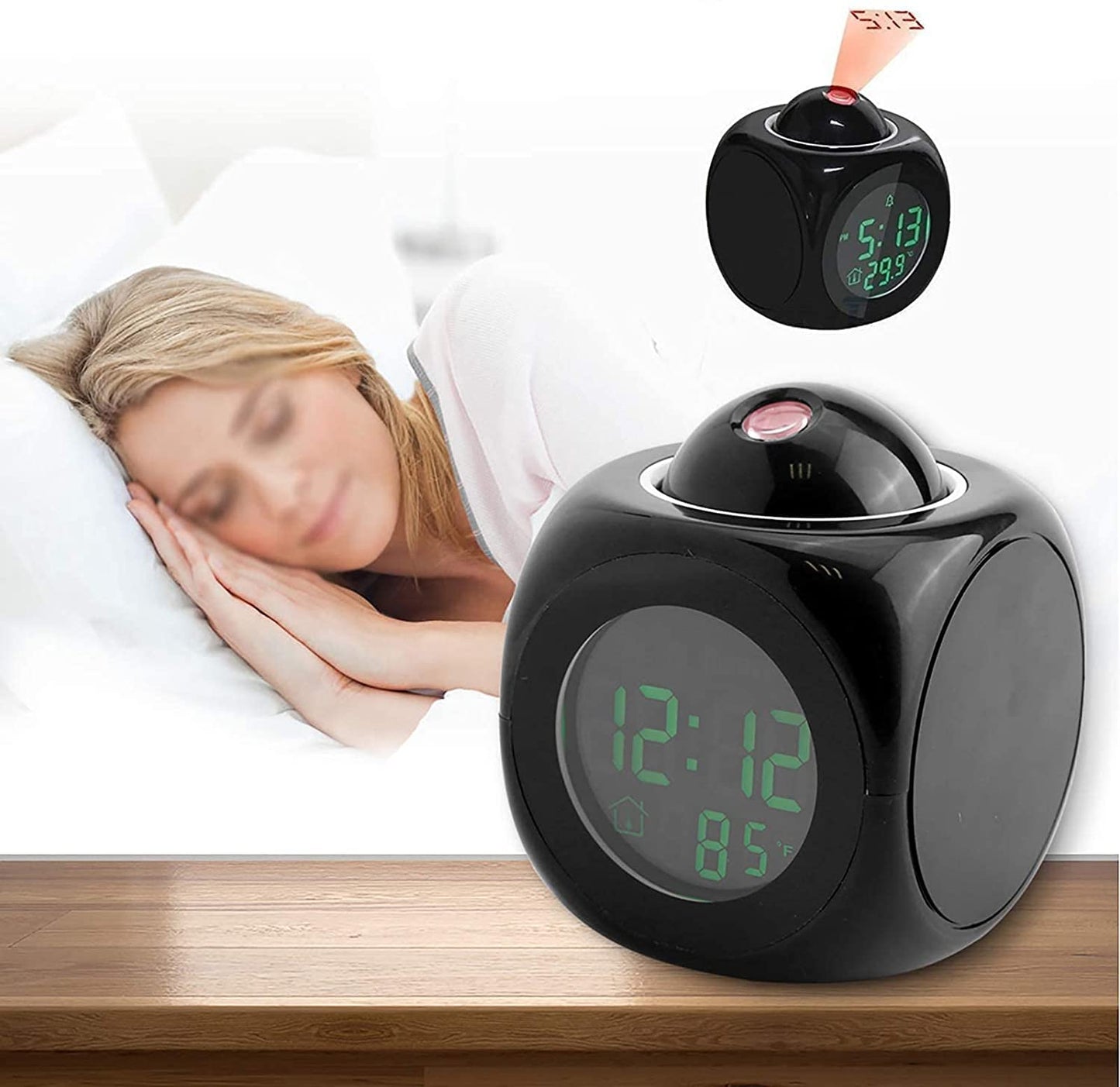 Digital LCD Display Alarm Clock