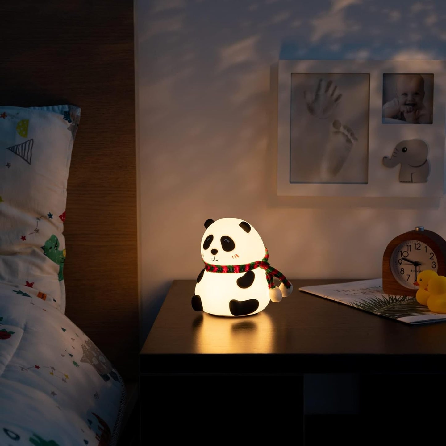 Rechargeable Silicone Panda Night Light for Kids