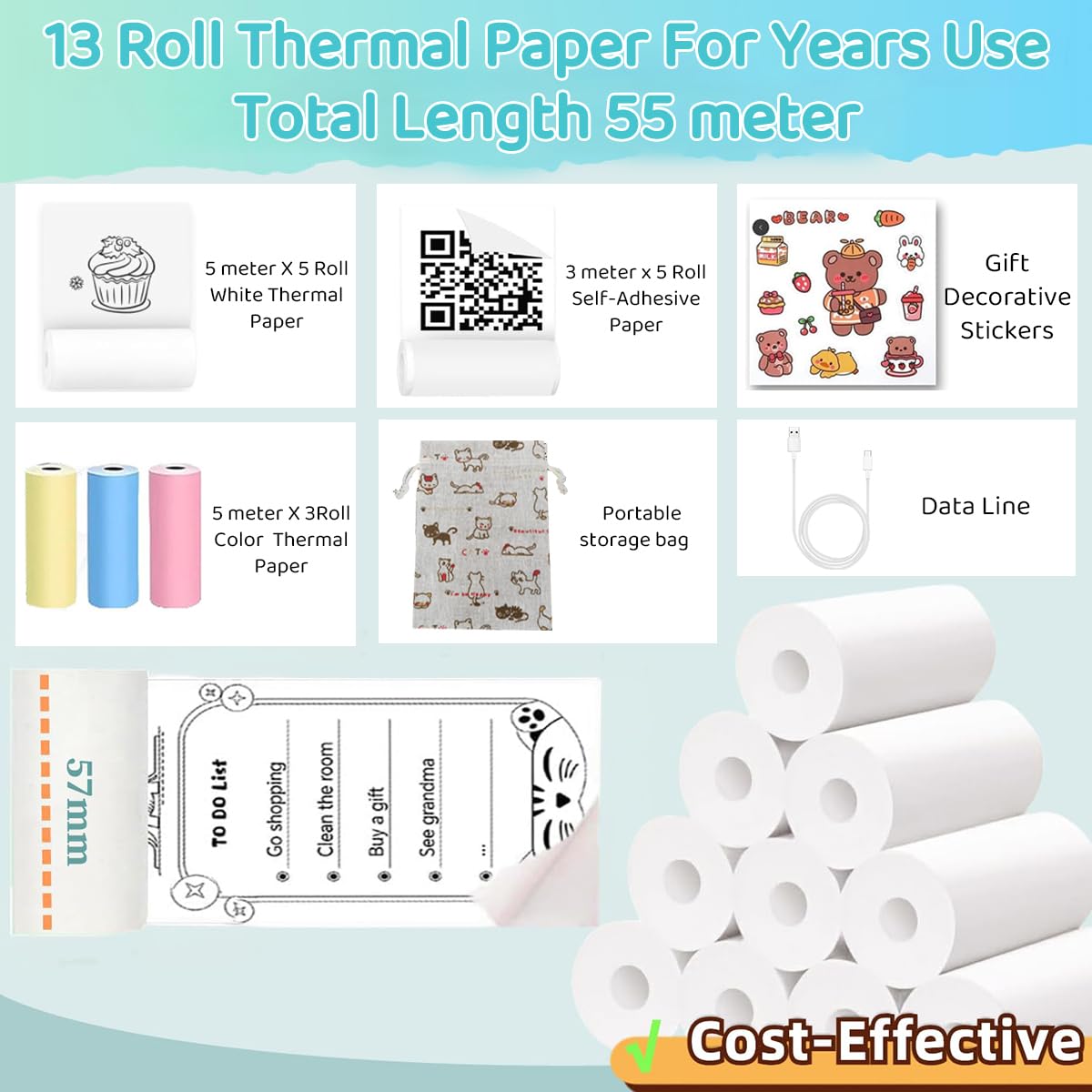 Mini bluetooth thermal label Printer