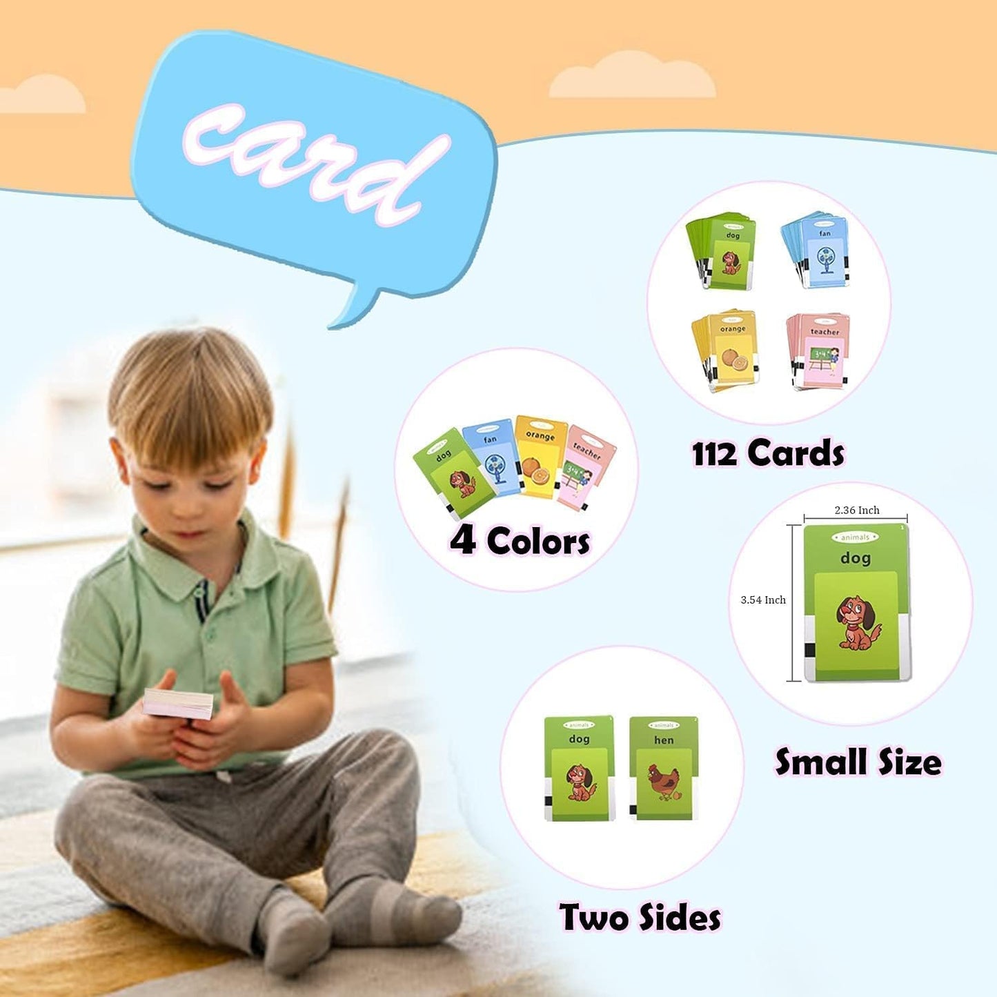 Talking Flash Cards Educational Learning Toys for 2 to 6 Years Old Boys & Girls