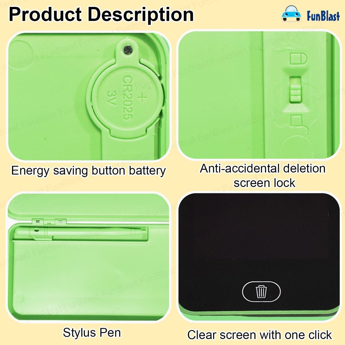 2 in 1 Pencil Box Cum Educational LCD Tablet Toy for Kids with Stylus