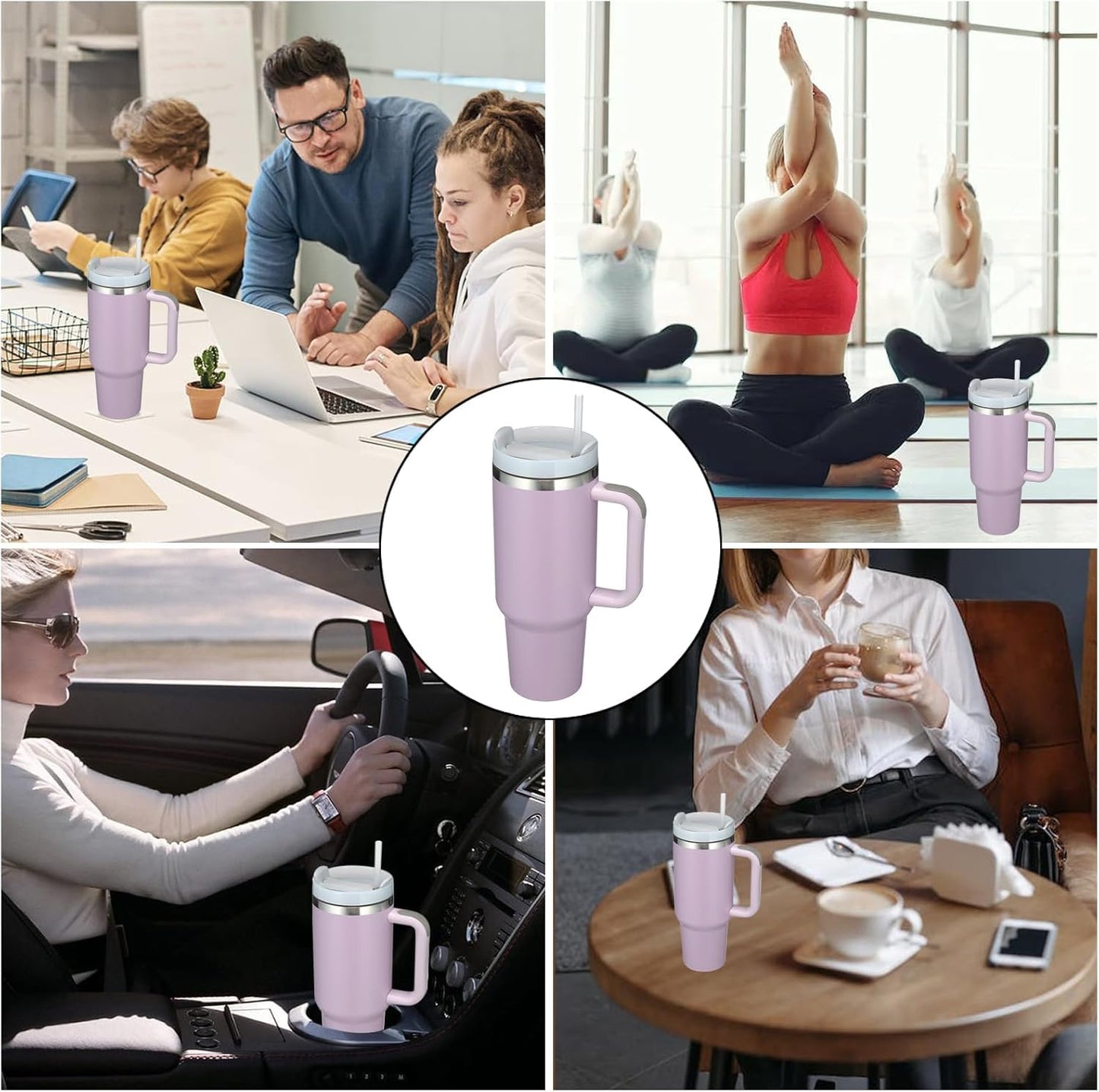 Tumbler with lid and Straw 1200ML Cup Stainless Steel Vacuum Insulated