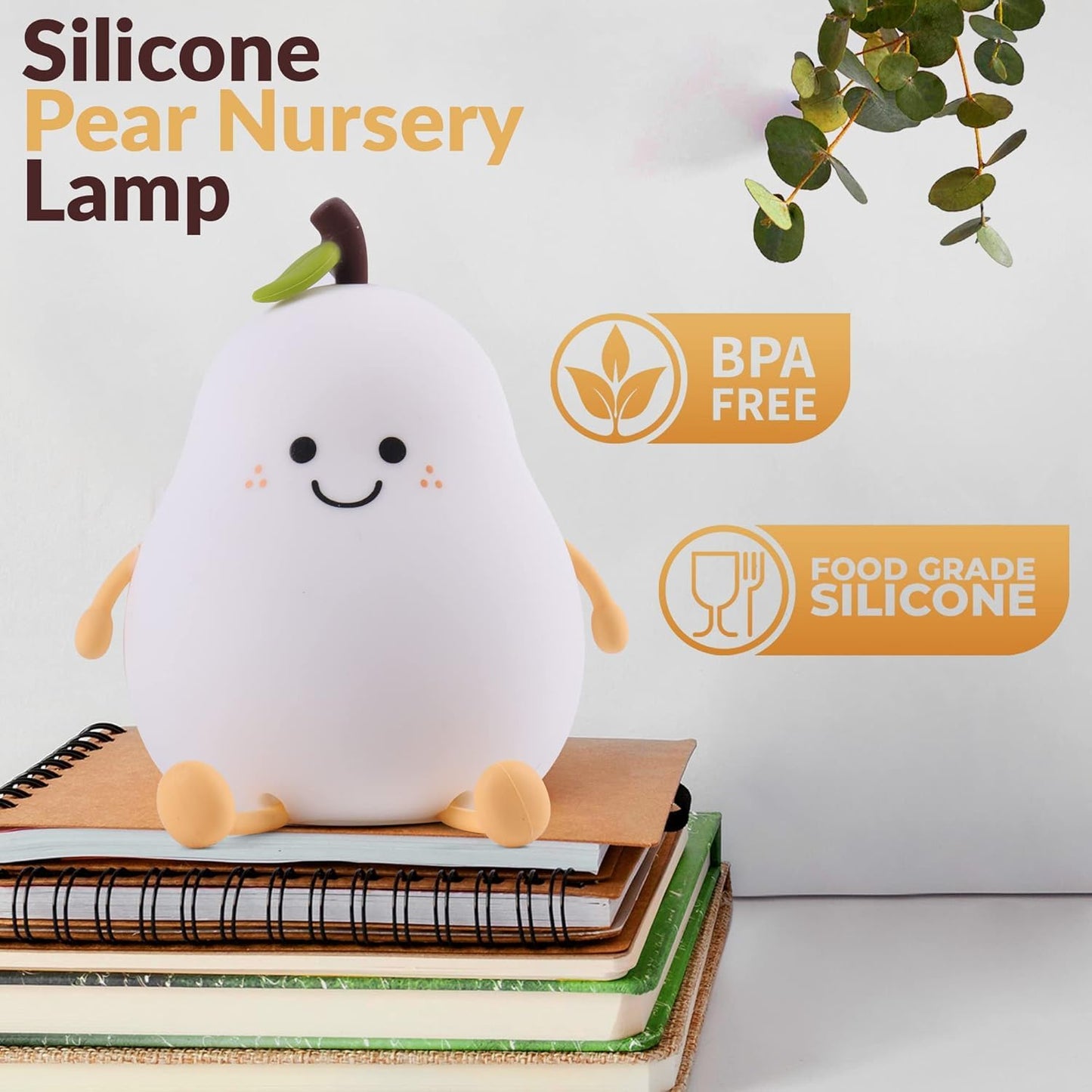 Pear Rechargeable Silicone Night Lamp