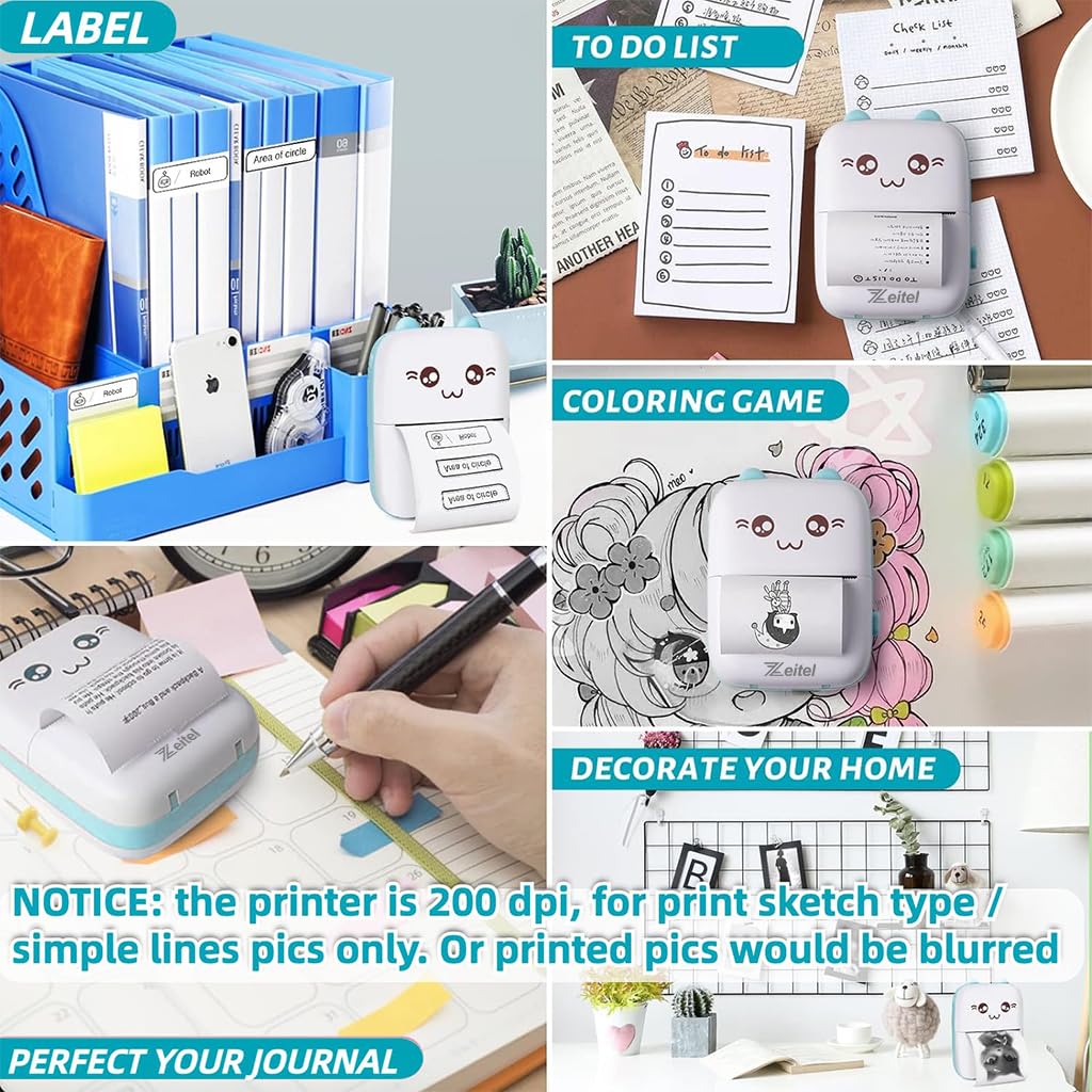 Mini bluetooth thermal label Printer
