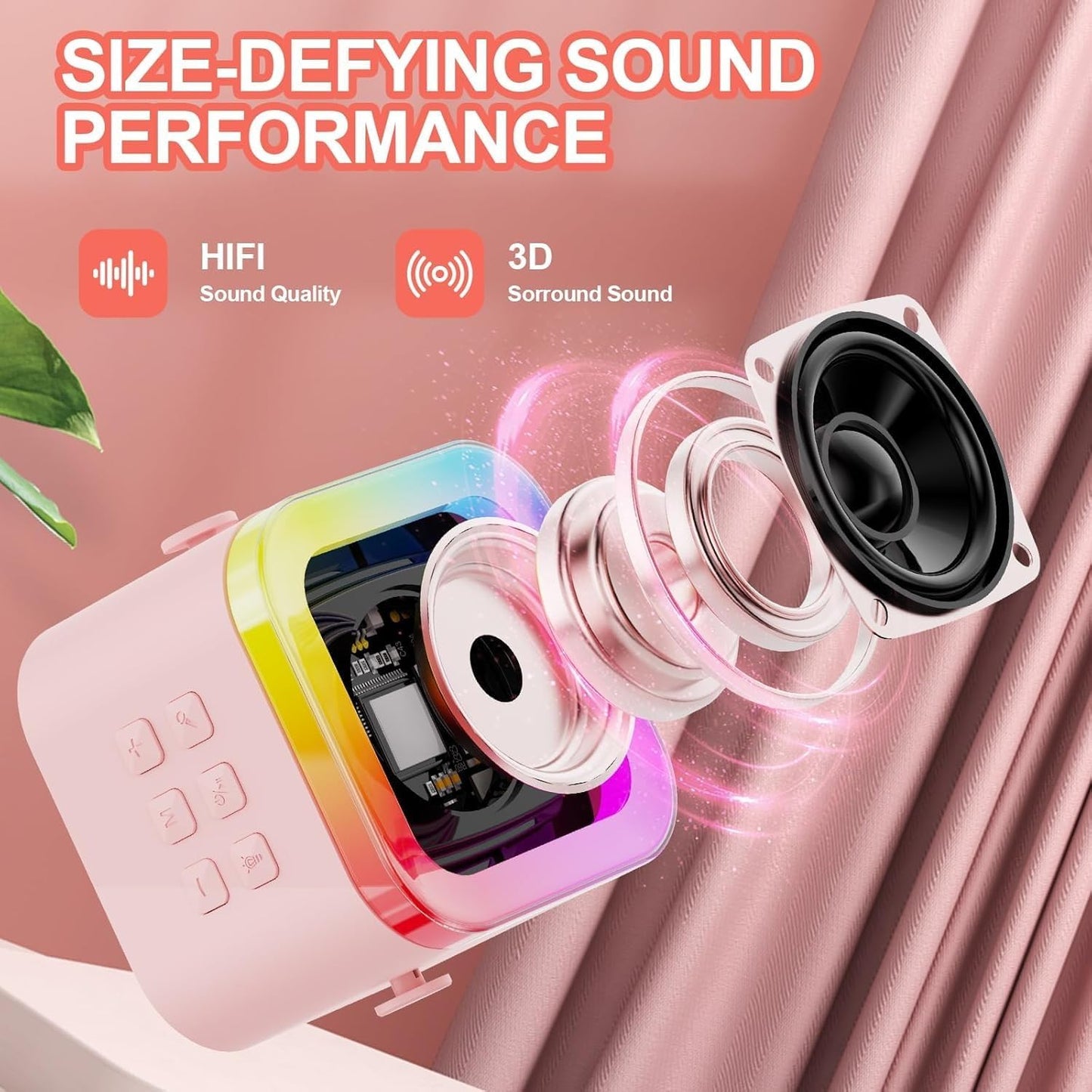 Karaoke Mic for Kids & Adults with Mini Portable Speaker