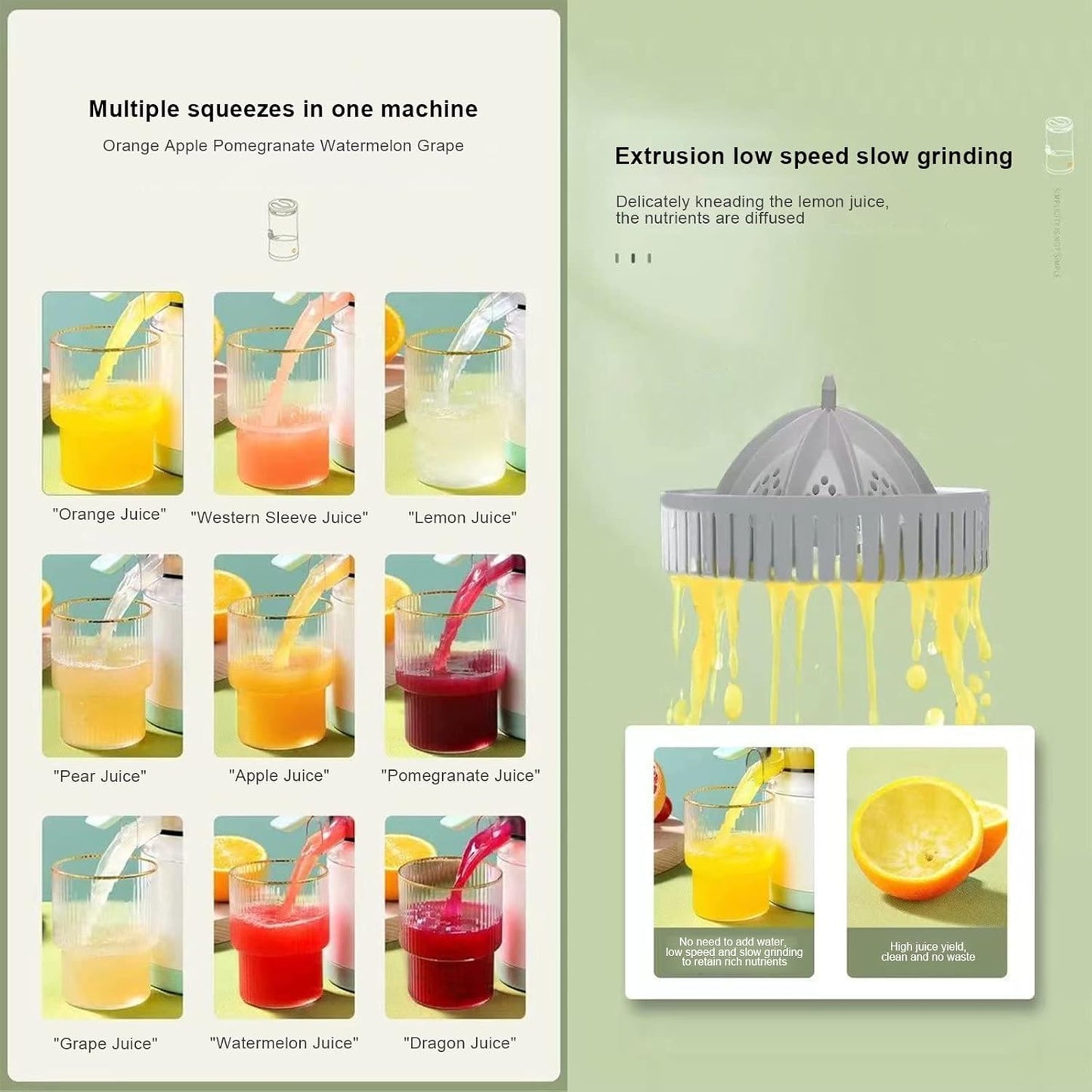 Wireless fruits press Juicer