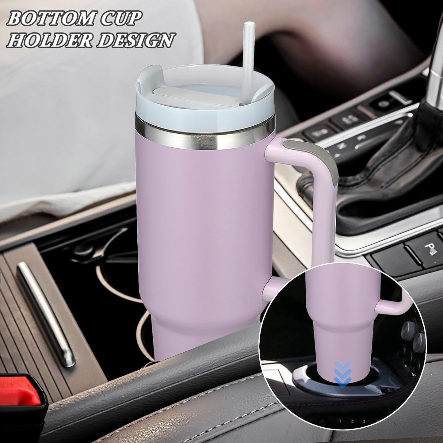 Tumbler with lid and Straw 1200ML Cup Stainless Steel Vacuum Insulated