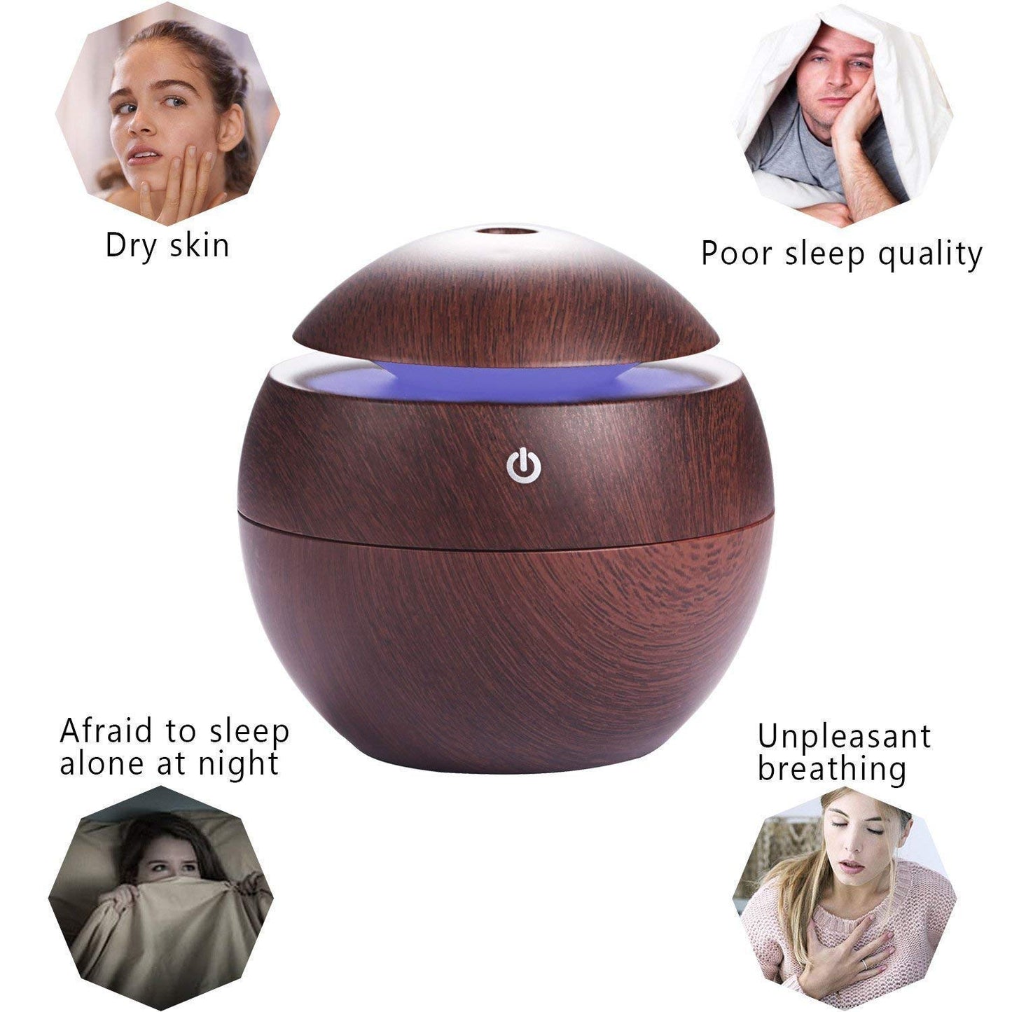 Wooden Style Cool Mist Humidifier for Room