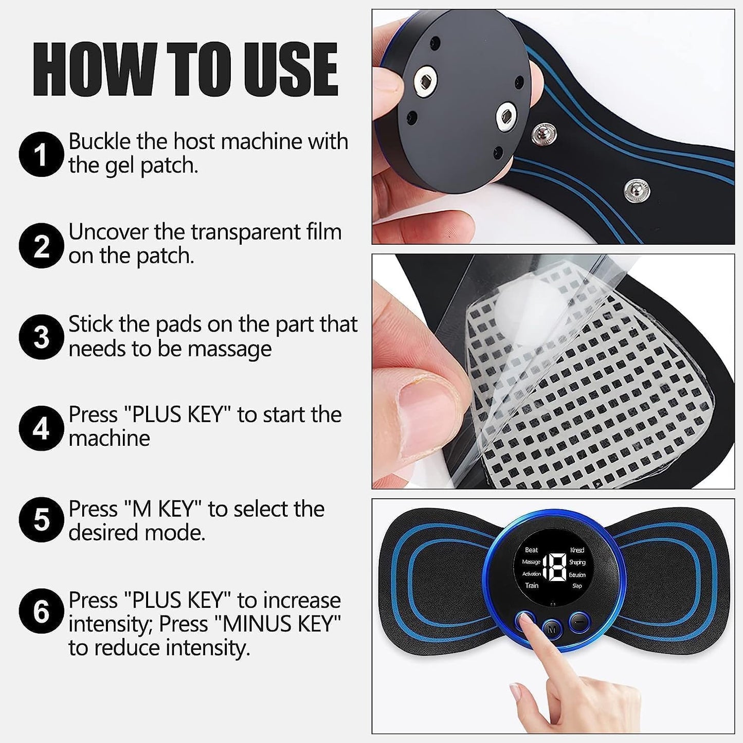 Wireless Mini Butterfly Massager for pain relief