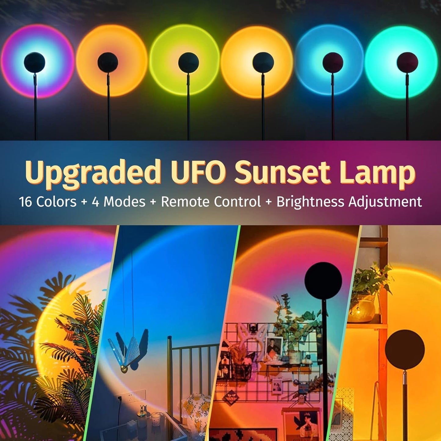 16 Colors Changing Sunset Projection Lamp with Remote