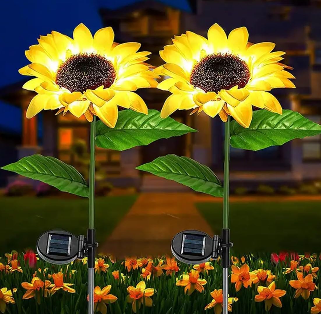 Solar Sunflower Garden Lights