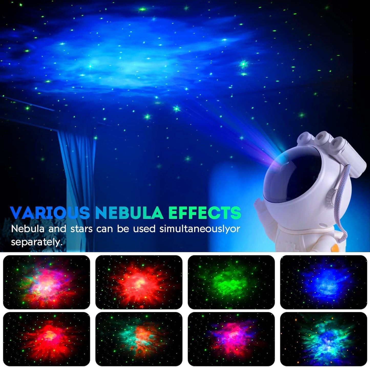 Astronaut Galaxy Projector Night Light