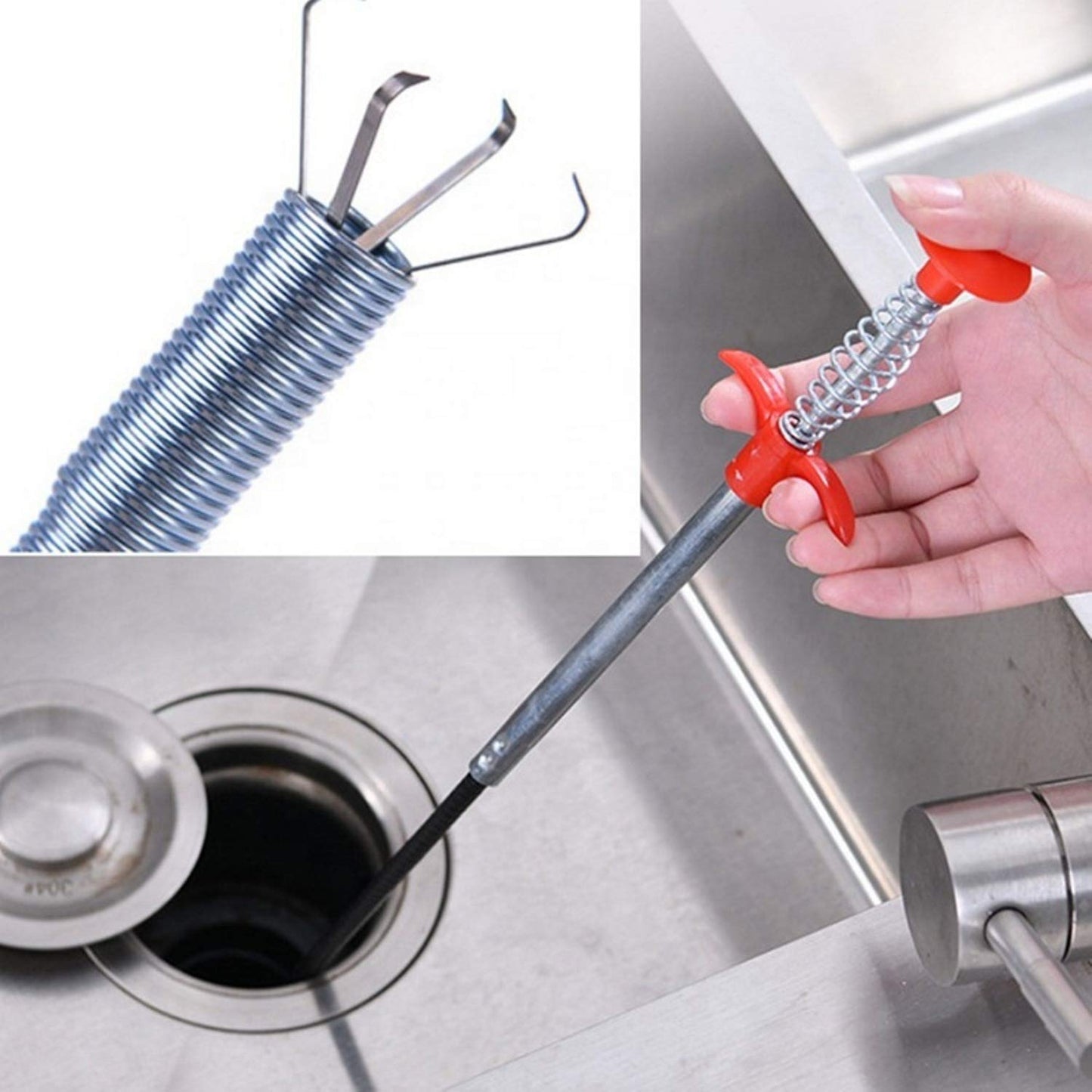 Drain Cleaner Wire Stick Stainless Steel