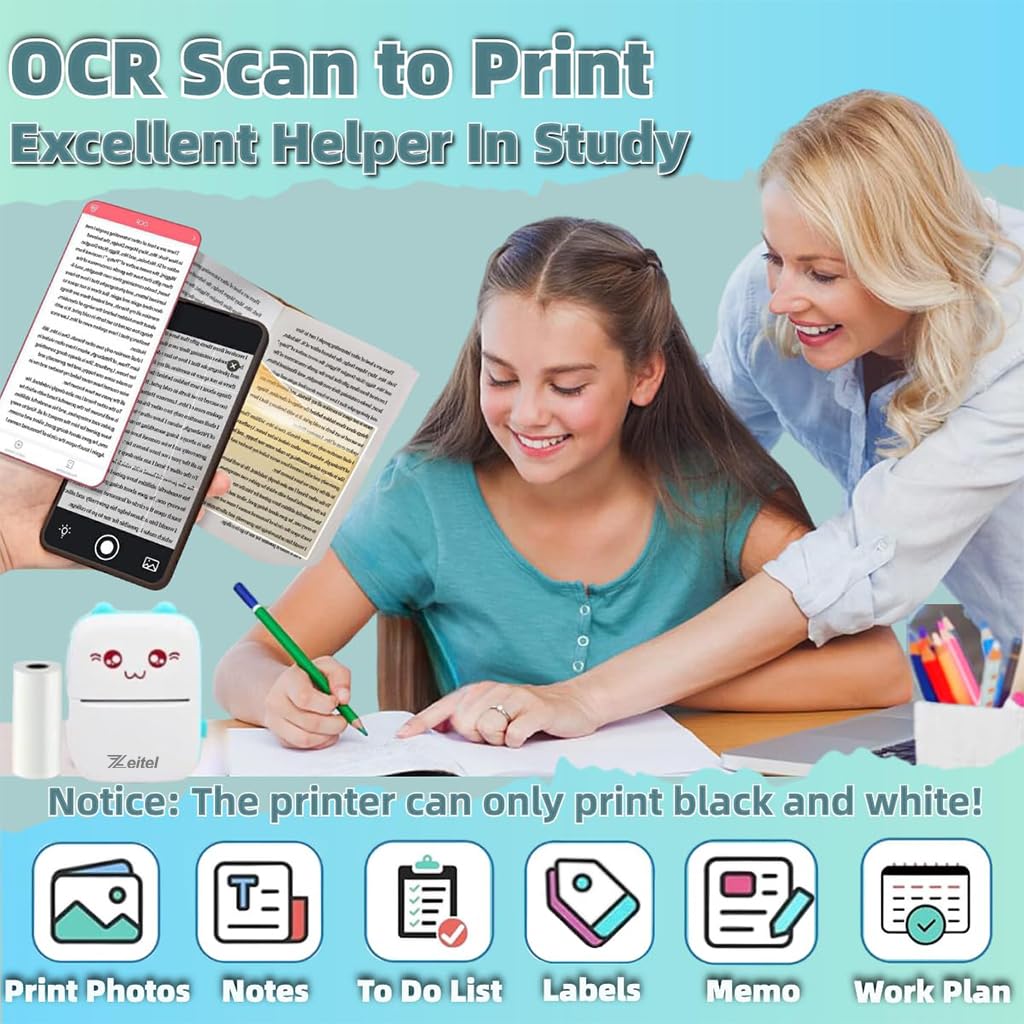 Mini bluetooth thermal label Printer
