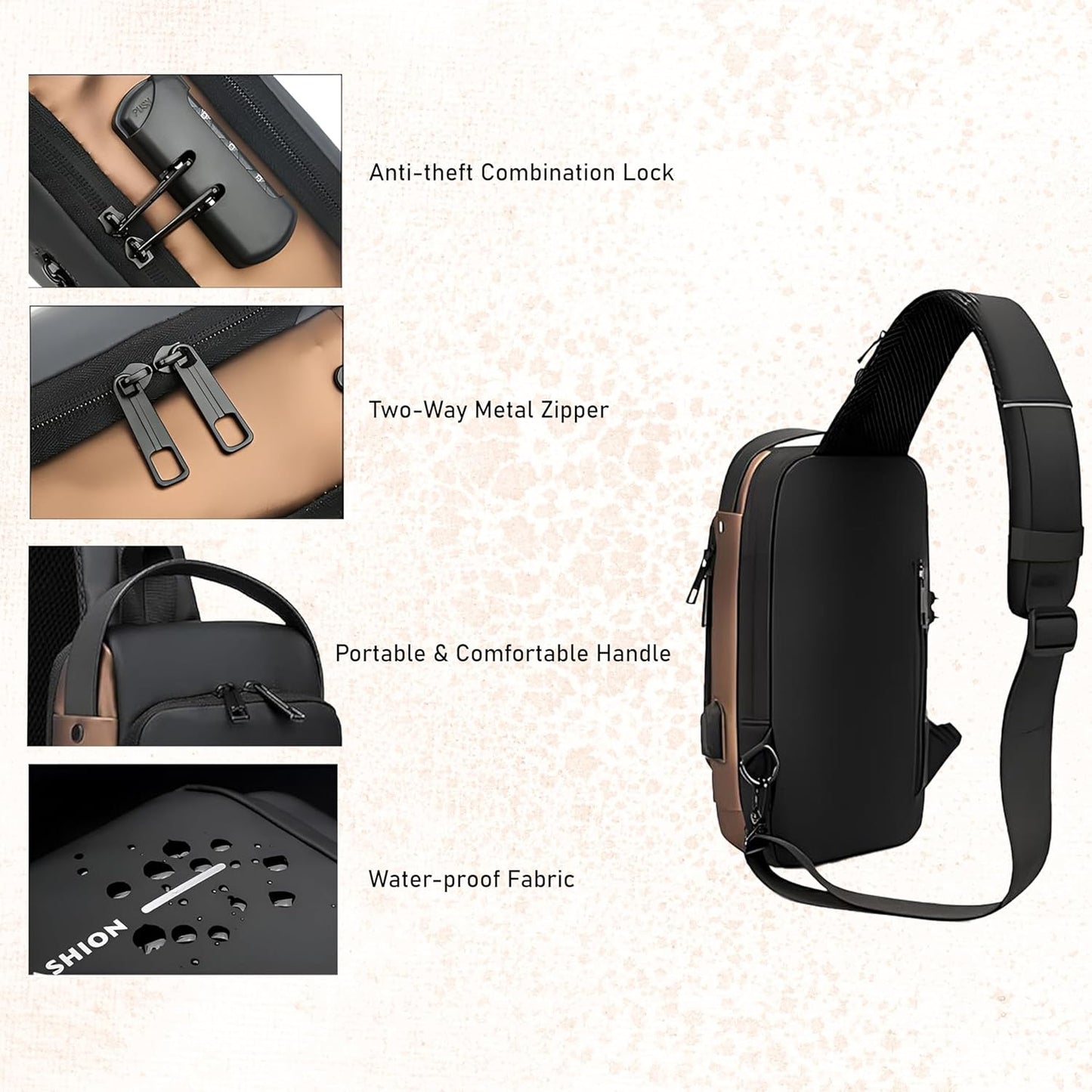 Anti-Theft Sling Bag Unisex