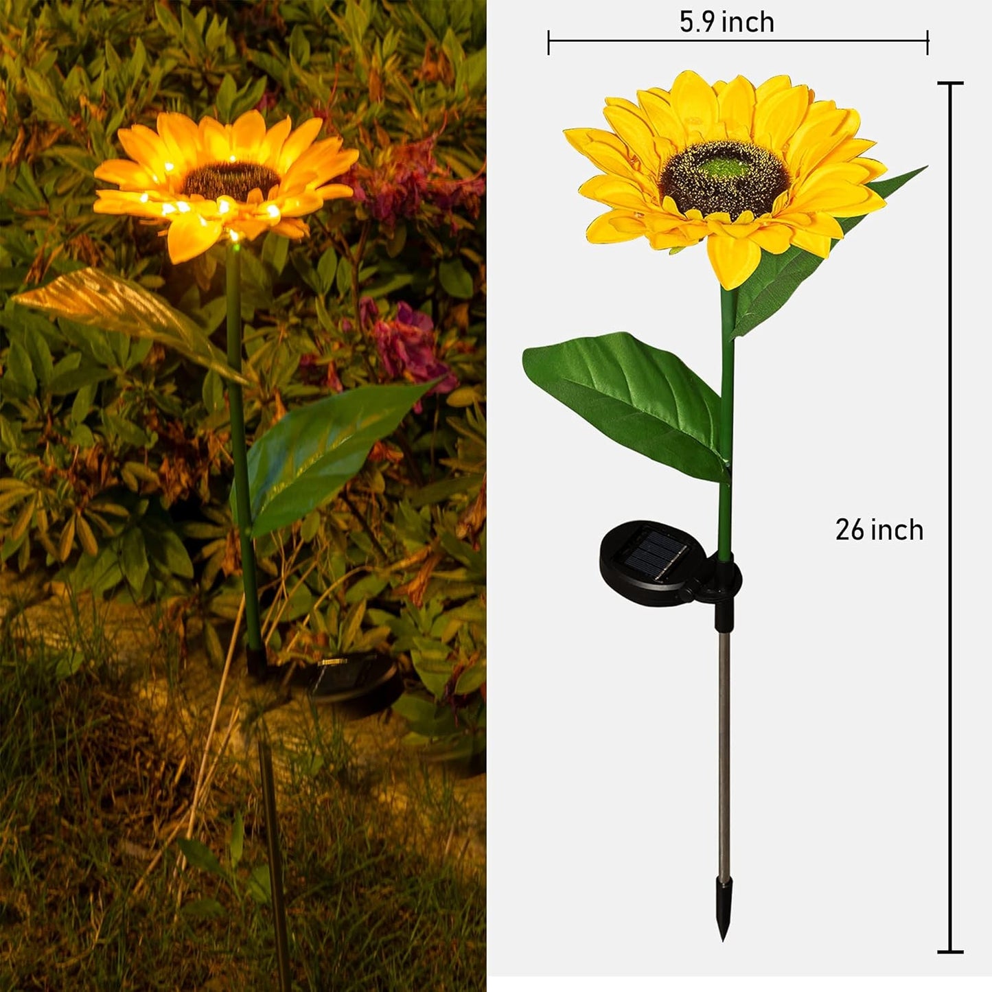 Solar Sunflower Garden Lights
