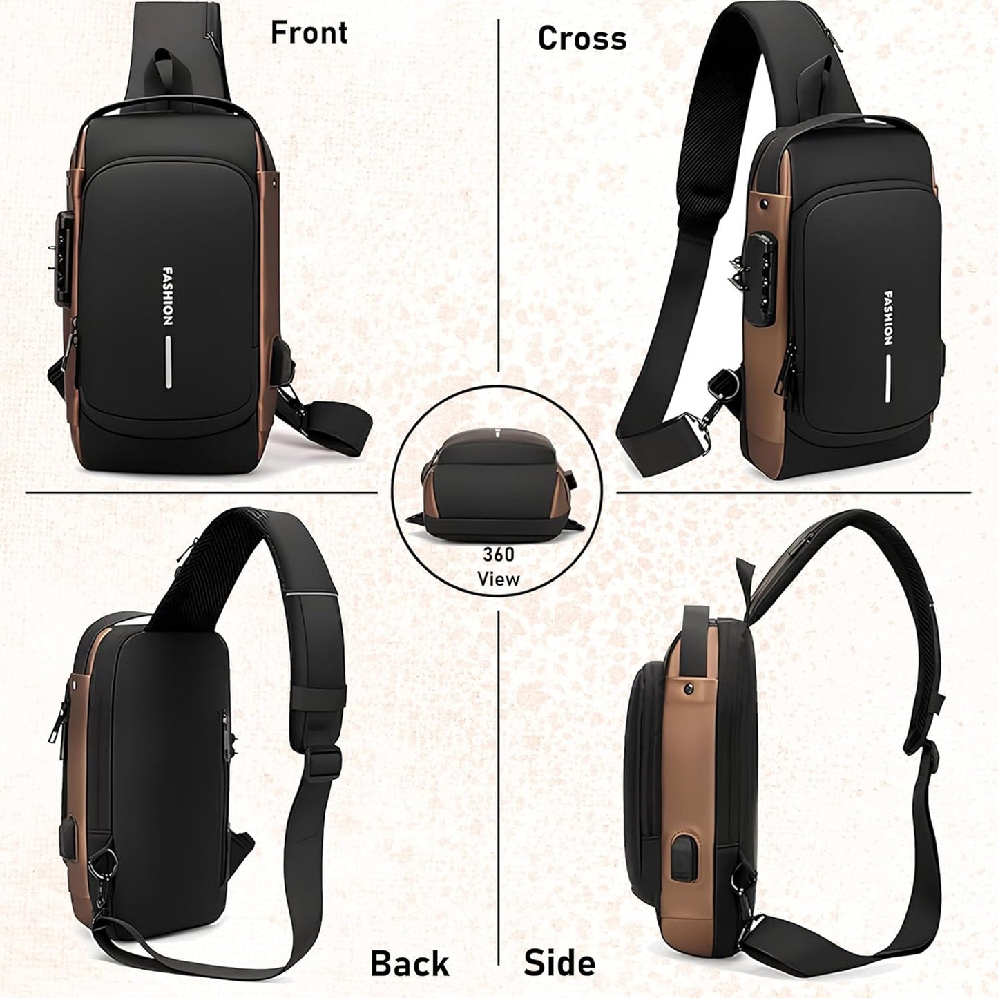 Anti-Theft Sling Bag Unisex