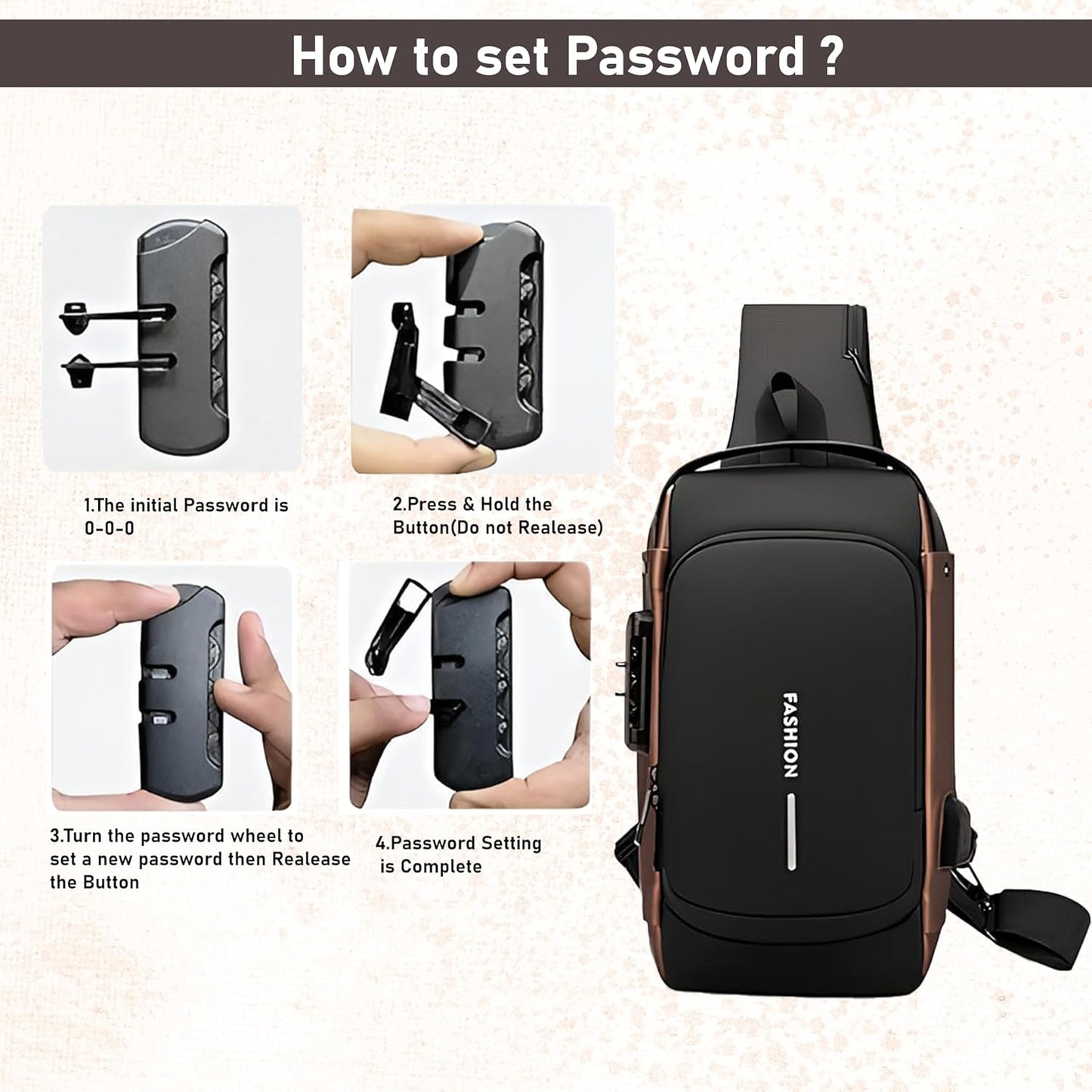 Anti-Theft Sling Bag Unisex