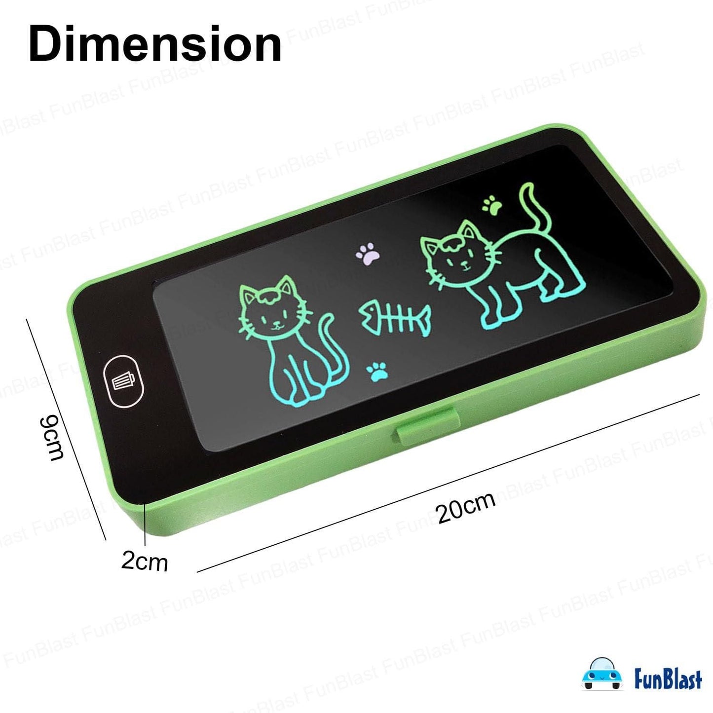 2 in 1 Pencil Box Cum Educational LCD Tablet Toy for Kids with Stylus