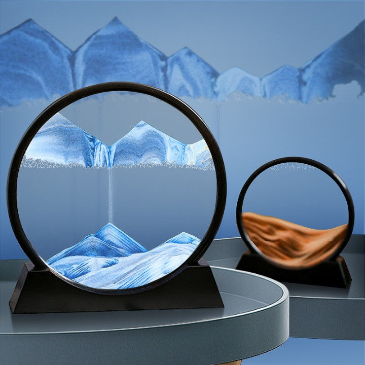Moving Sand Art Picture Glass Liquid Live Painting