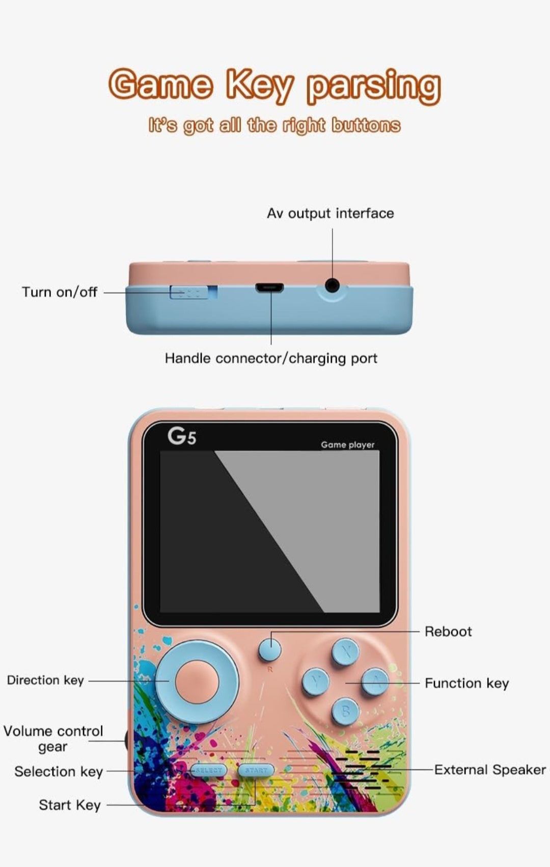 Doodad Handheld Game Console for Kids