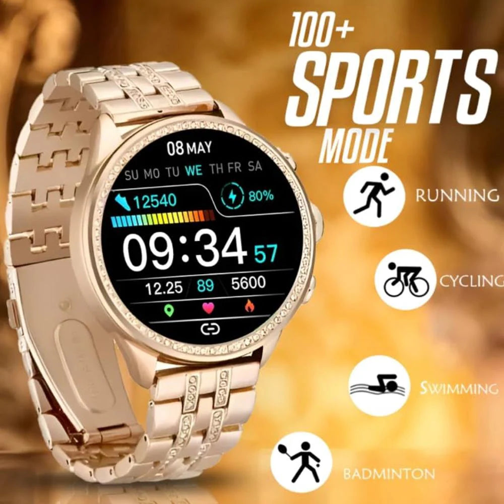 ChronoX Women’s Smartwatch with Rose Gold Strap