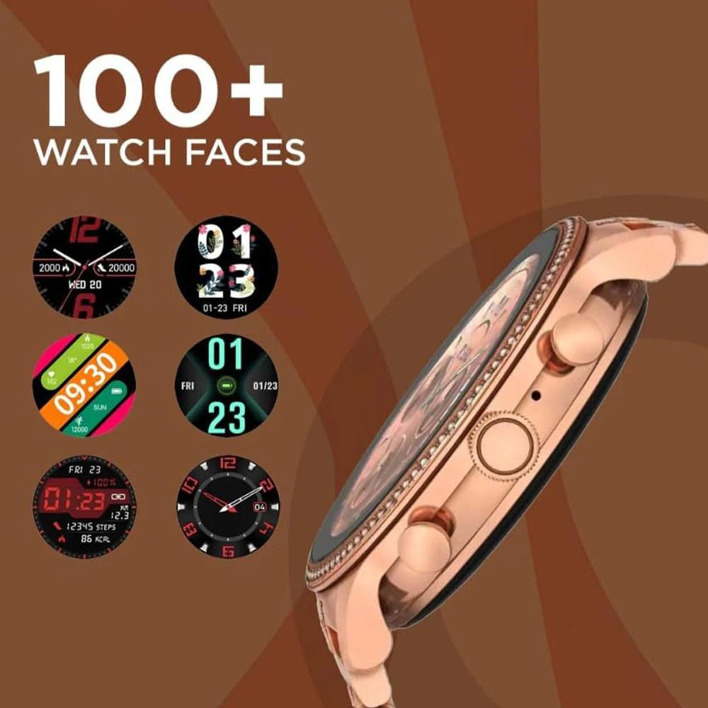 ChronoX Women’s Smartwatch with Rose Gold Strap