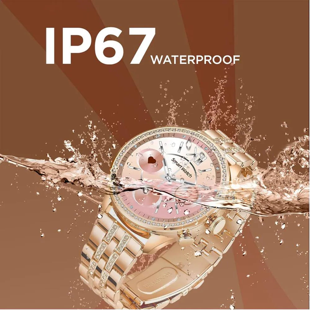 ChronoX Women’s Smartwatch with Rose Gold Strap