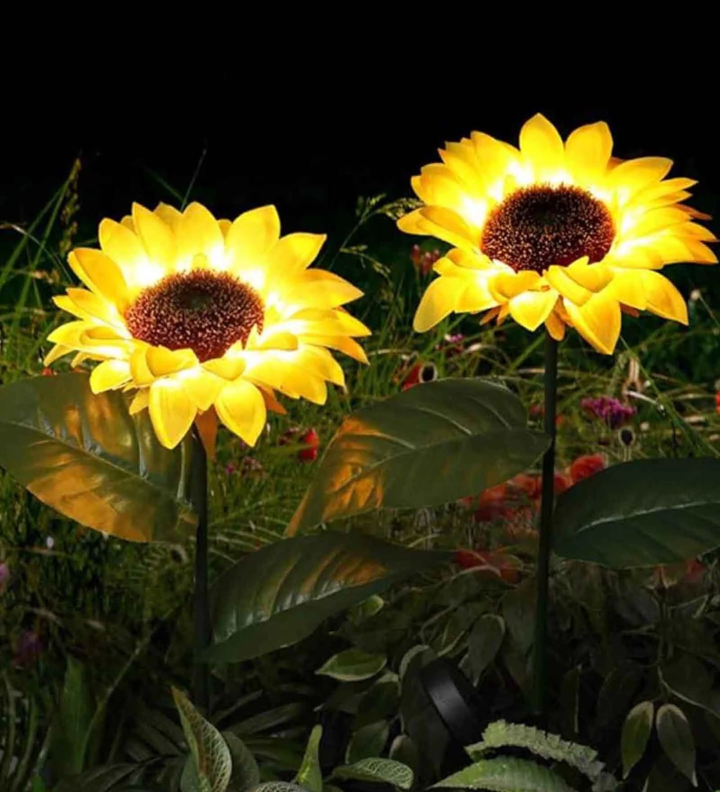 Solar Sunflower Garden Lights