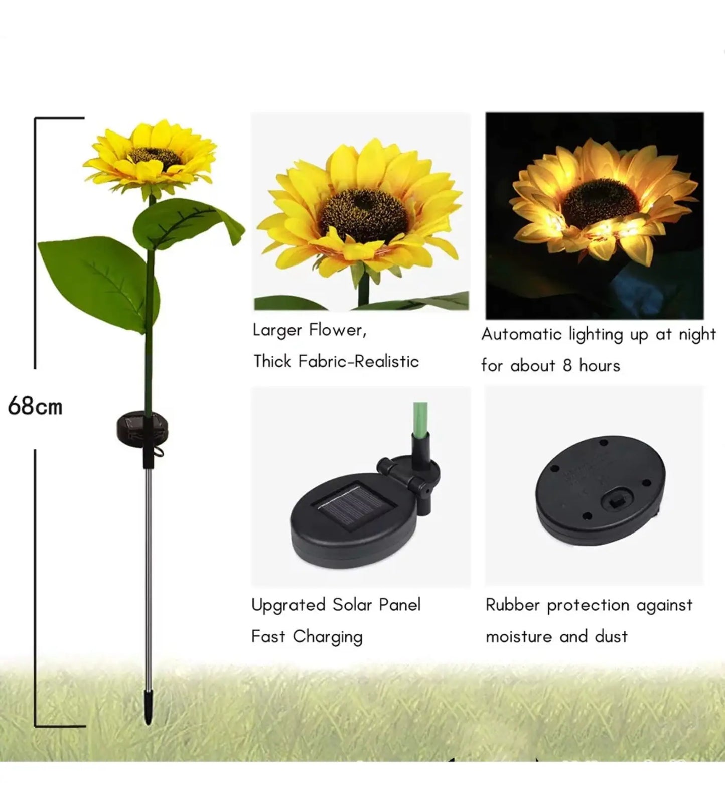 Solar Sunflower Garden Lights