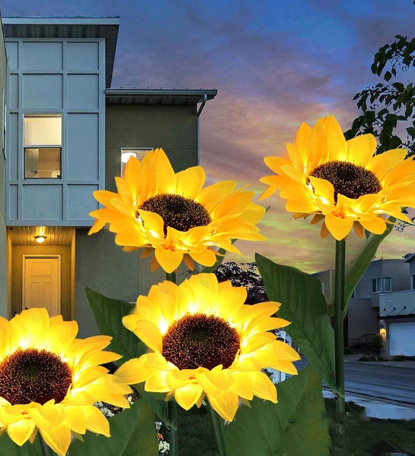 Solar Sunflower Garden Lights