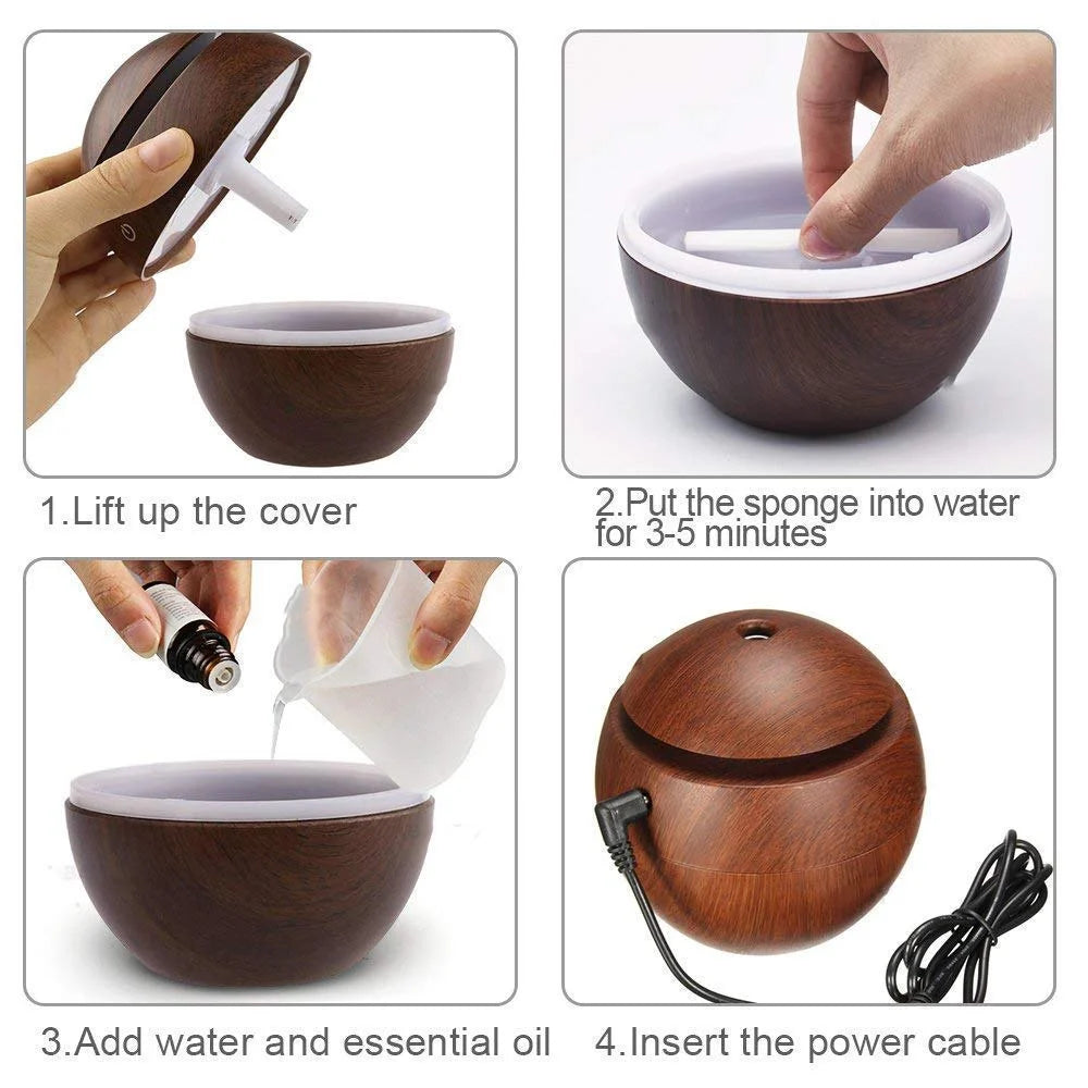 Wooden Style Cool Mist Humidifier for Room