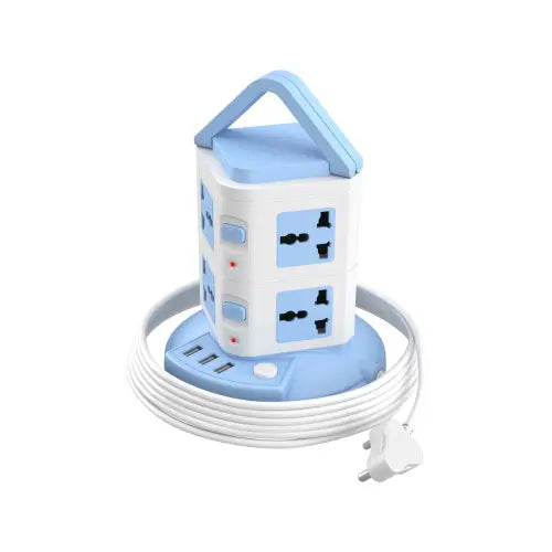 Power Plate 9 with 3 USB Ports + 8 Power Sockets Power Converter