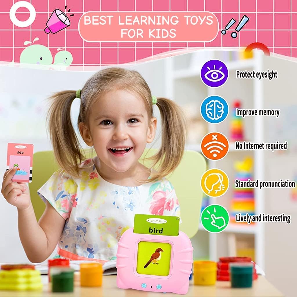 Talking Flash Cards Educational Learning Toys for 2 to 6 Years Old Boys & Girls