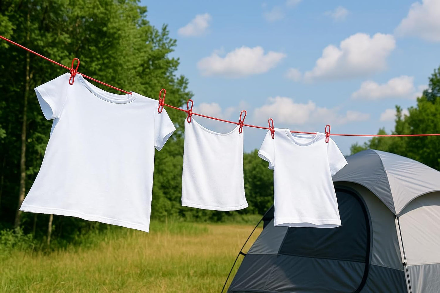 Cloth Drying Rope with Hooks