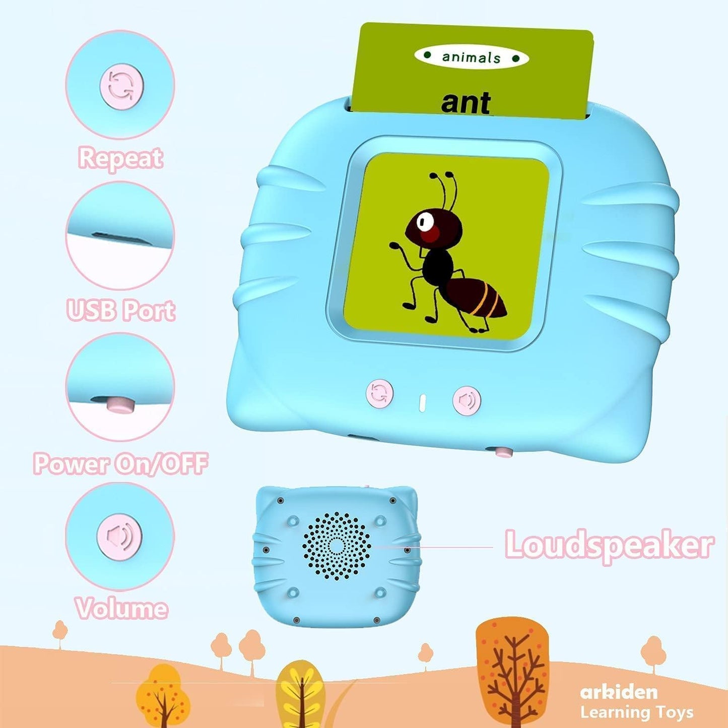Talking Flash Cards Educational Learning Toys for 2 to 6 Years Old Boys & Girls
