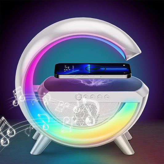 3-in-1 Night Light Bluetooth Speaker with 15W Wireless Mobile Charger