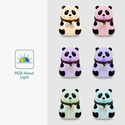 Rechargeable Silicone Panda Night Light for Kids