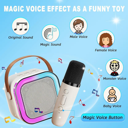 Karaoke Mic for Kids & Adults with Mini Portable Speaker