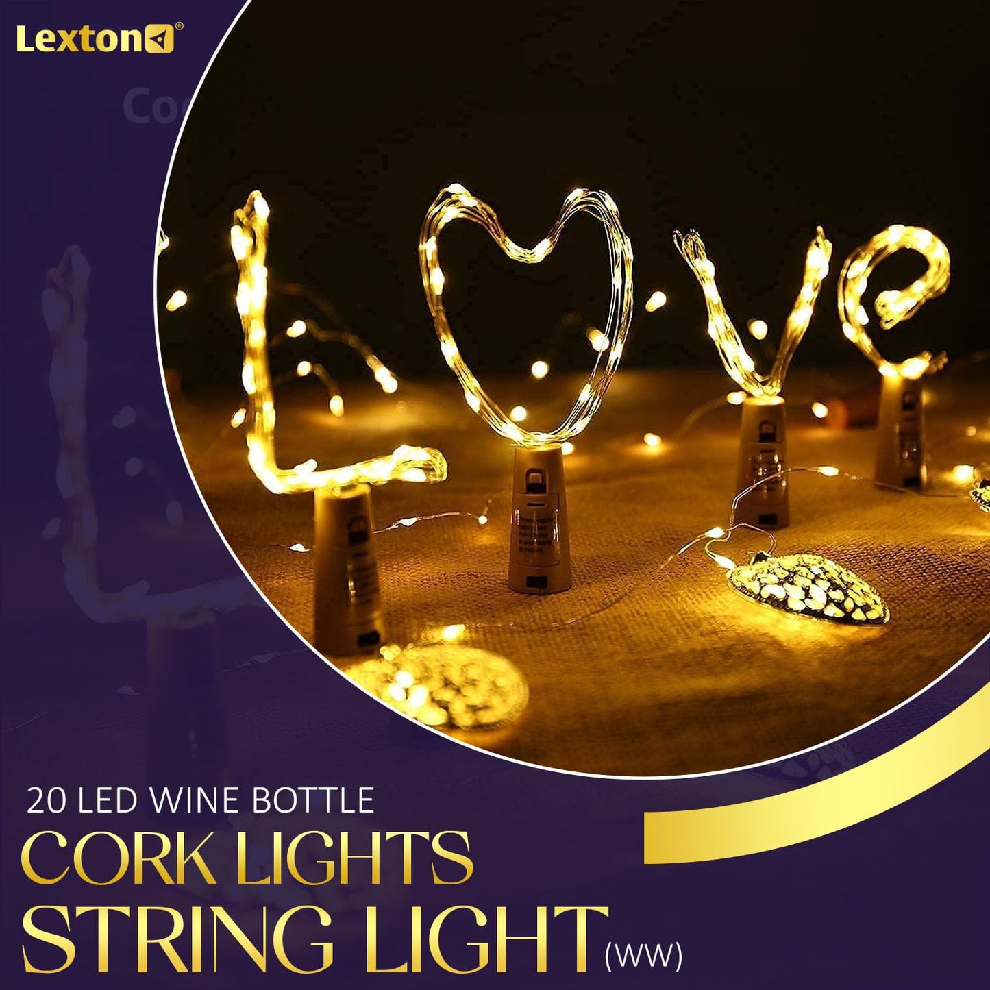 20 LED Bottle Decorative Cork Lights